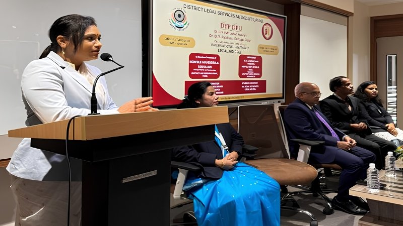 Legal aid awareness event at Pune's District Legal Services Authority launching free legal aid for rural talukas