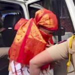 Accused Siya Goyal being escorted by police in connection with the Ketan Agarwal murder case custody hearing