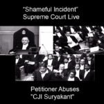 Video thumbnail of a courtroom scene with on-screen text referencing an incident involving a petitioner and the Chief Justice