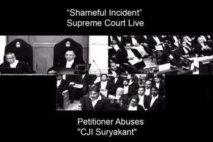 Video thumbnail of a courtroom scene with on-screen text referencing an incident involving a petitioner and the Chief Justice